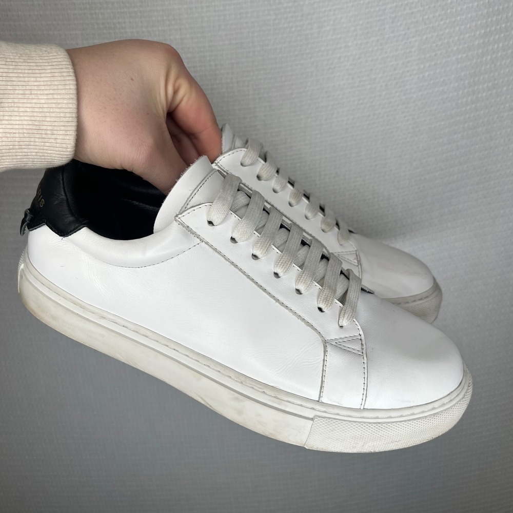 Givenchy Urban Street White Leather‎ Low Top Sneakers Black Knot Mens Shoes